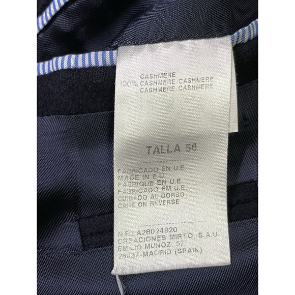 Mirto 1956 Men's Deep Navy Blazer Jacket Loro Piana Cashmere Size 44 Length 29 - Picture 7 of 14